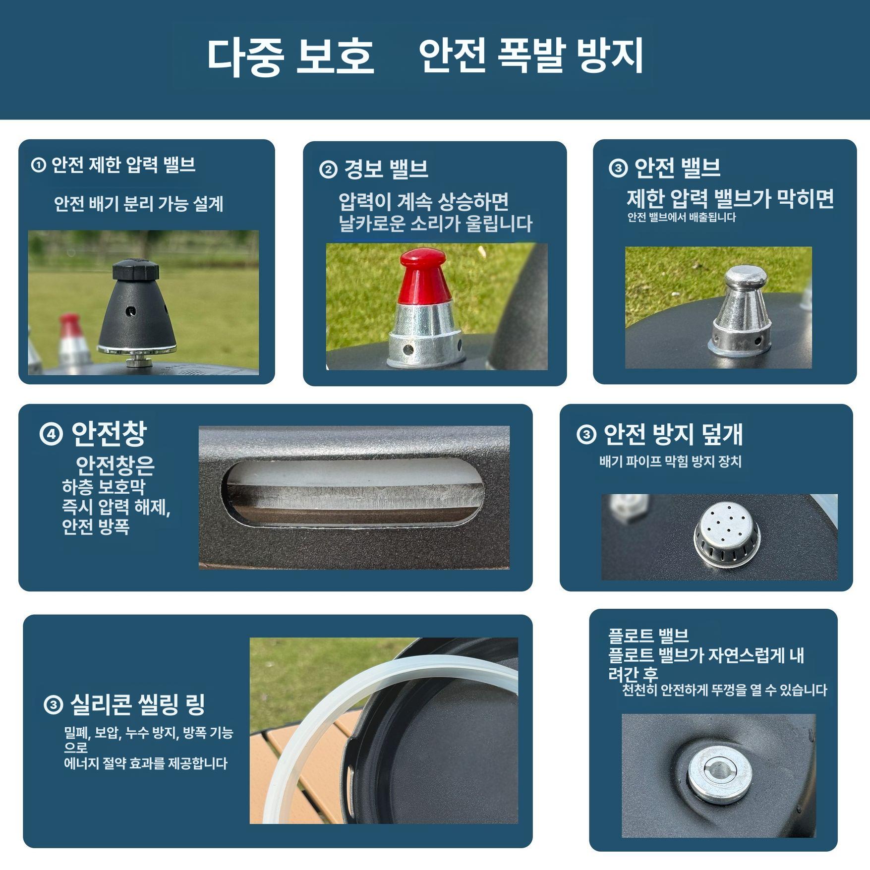 휴대용 캠핑압력밥솥 피크닉 야외 등산 내경 압력 단일 캠핑용 오렌지 압력밥솥 캠핑압력솥 - 상세 이미지 4