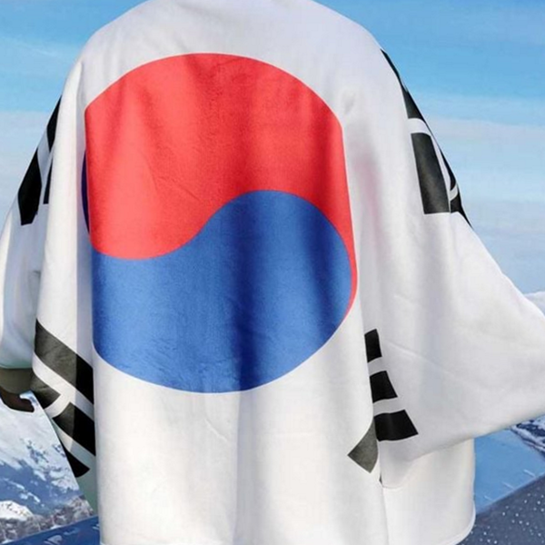 빅사이즈 태극기 담요 극세사 태극기 블랭킷 휴대용 캠핑 사계절 보온 - 상품 이미지