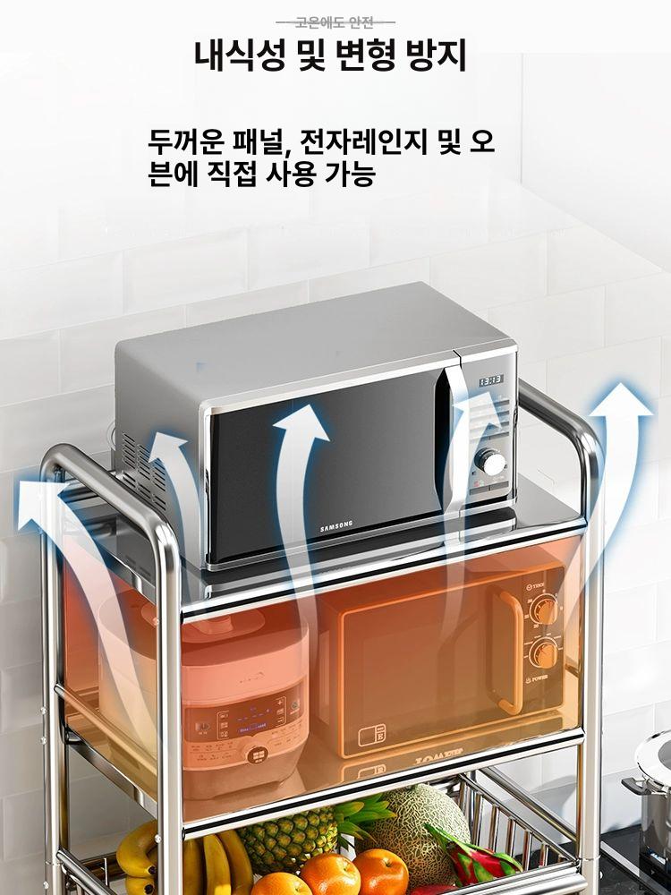 대형 그릇 식기보관 2망 식당 선반 접시보관 스테인리스 보관함 주방 이동식 건조대 - 상세 이미지 4