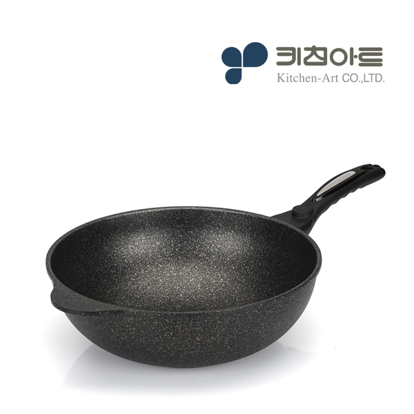 키친아트 인덕션 대형 궁중팬 마블 국산 업소용 웍팬 32cm - 상품 이미지