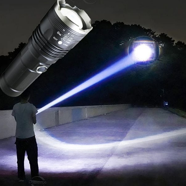강력 led 손전등 서치라이트 충전식 손전등 아웃도어 캠핑 방수 랜턴 - 상품 이미지