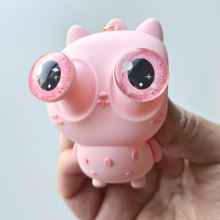 말랑이 스퀴시 키링 고양이 올빼미 키홀더 가방 꾸미기 백참 열쇠고리 스트레스해소 장난감 이미지 6