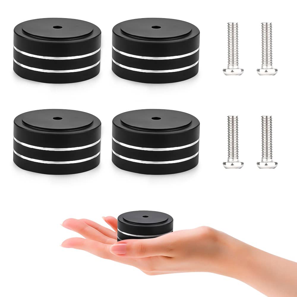 오디오캐스트 4배속 하이파이 스피커 스파이크 격리 스탠드 패드 알루미늄 40x20mm 오디오 아이솔레이터 앰프 쇼크 업소버 논슬립 하이엔드 플로어 프로텍터 서브우퍼 DAC CD - 상품 이미지