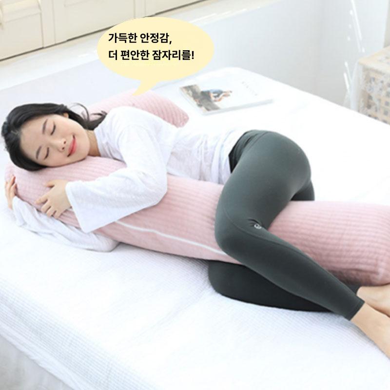 자는베개 l자 바디 롱베개 편안한 안고 긴베개 인형 수면 누빔 옆으로 필로우 - 상세 이미지 2