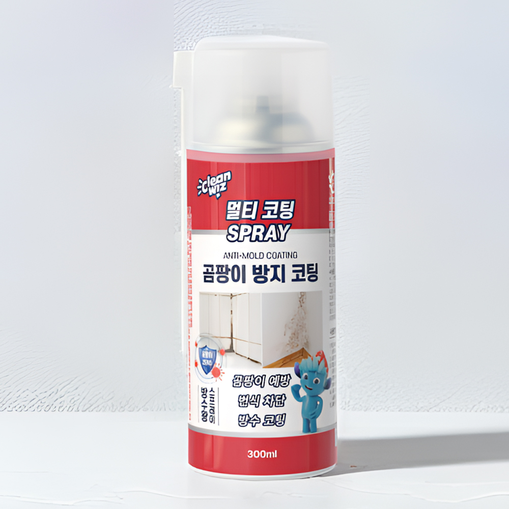 크린위즈 멀티 곰팡이 방지 제거제 스프레이 코팅제 300ml 투명 백색 이미지 6