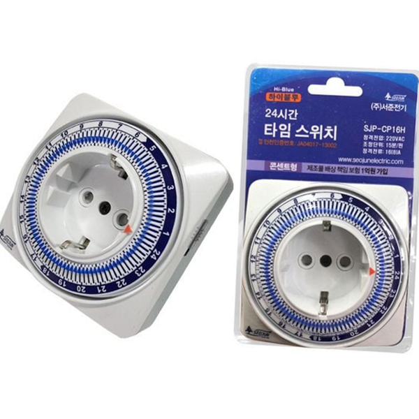 절전형 콘센트형 타이머 자동 24시간 타이머 스위치 전기 - 상품 이미지
