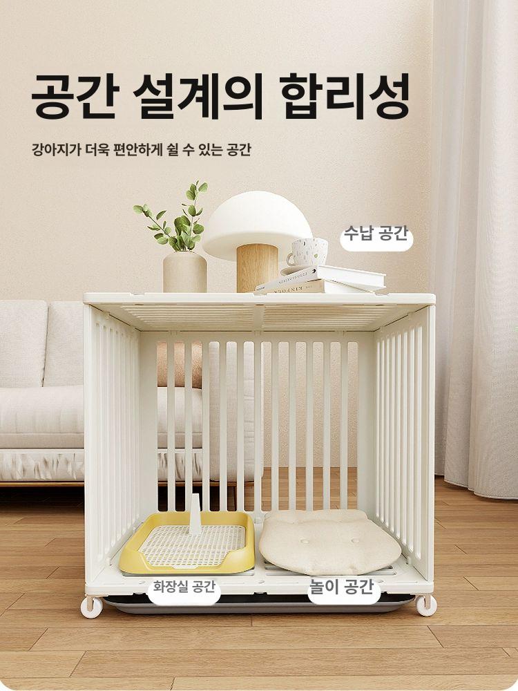 강아지 케이지 도어형 켄넬 하우스 바퀴달린 블루 반려견이동가방 투스백 반려동물 이미지 6