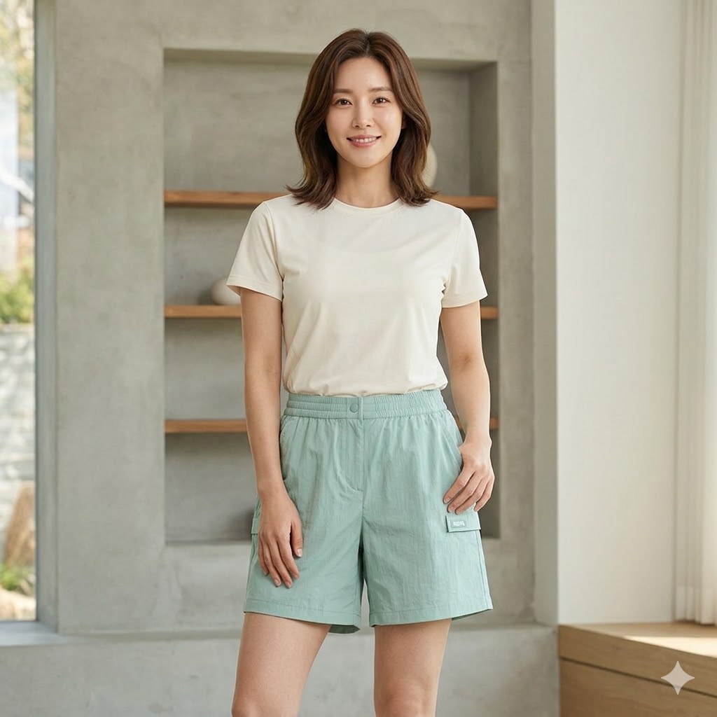 네파 여자 여름 아웃도어 스판 컬러 포켓 등산 스포츠 반바지