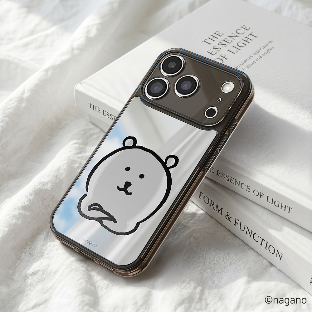 귀여운 캐릭터 디자인 커플 맥세이프 케이스 담곰이 농담곰 미러 블랙, 아이폰17 프로 - 상품 이미지