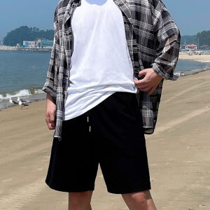 남성린넨셔츠 남자여름셔츠 남자여름남방 남성체크남방 착용 후기 | 사이즈/핏 총정리 - 상품 이미지 4