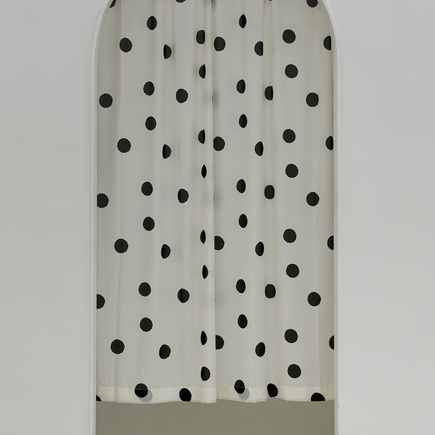 플러피도트 쉬폰 포인트 커튼 거실 침실 창문 가리개 봉집형 단일 색상, 135x240cm - 상세 이미지 2