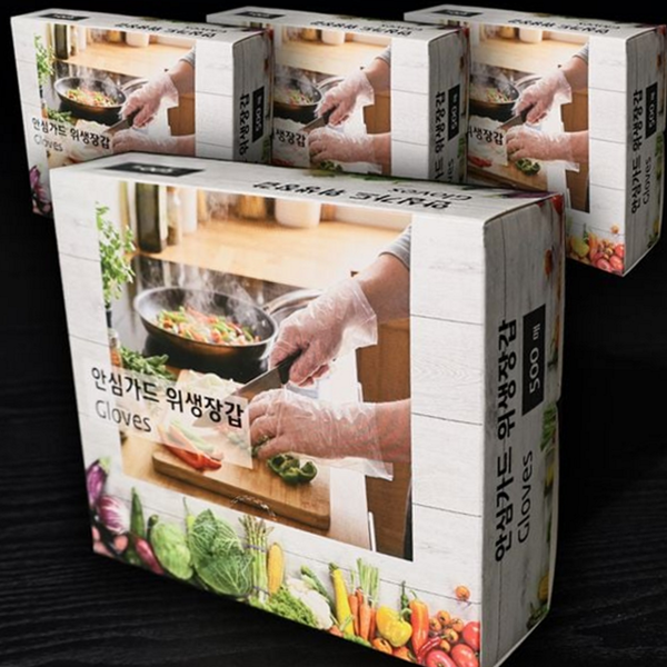 대용량 일회용 위생 장갑 엠보싱 비닐 위생 장갑 가정용 - 상품 이미지