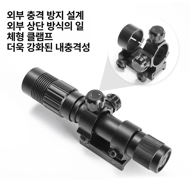 레이저 사이트 스코프 표적 장비 조명 조준기 라이트 레드 클램프+트랙 세트 11-22mm - 상세 이미지 5