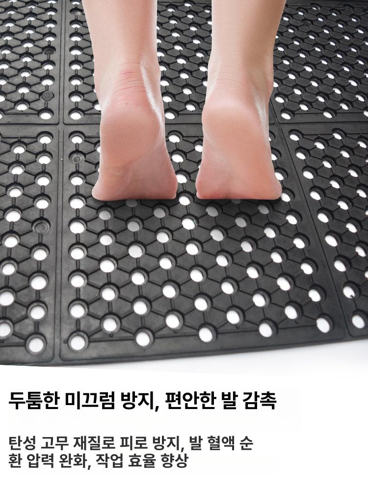 업소용 주방 미끄럼방지 고무 천연고무 논슬립 미끄럼 산업용 바닥 깔판 욕실 매트 - 상세 이미지 4