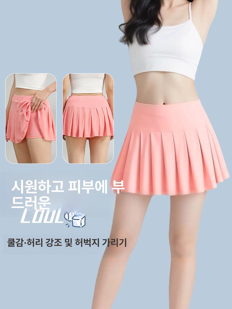 여자 탁구복 스커트 상의 탁구유니폼 테니스 리닝 노출방지 티셔츠 운동복 스포츠웨어 반팔 - 상세 이미지 3