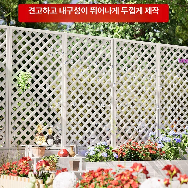 야외 난간 테라스 가림막 오렌지옐로우 파티션 대형 중간 사생활보호 목재 베란다 차양막 - 상세 이미지 5