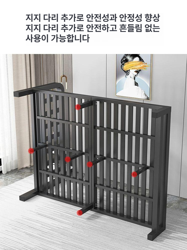 침대프레임 헤드형 저상형 침실가구 철제 튼튼한 변형방지 2인용 숙박업 - 상세 이미지 5