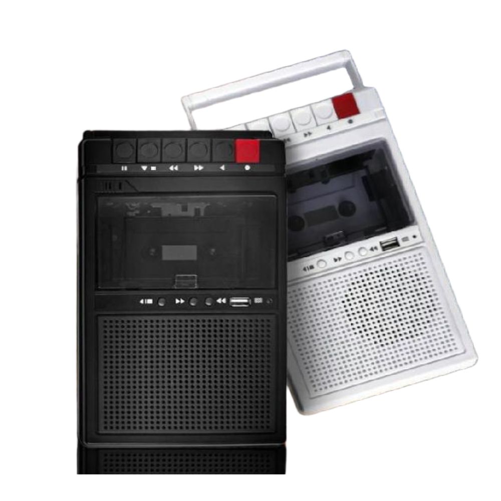 휴대용 카세트플레이어 레트로 워크맨 녹음 USB 블루투스 블랙 녹음+USB - 상품 이미지
