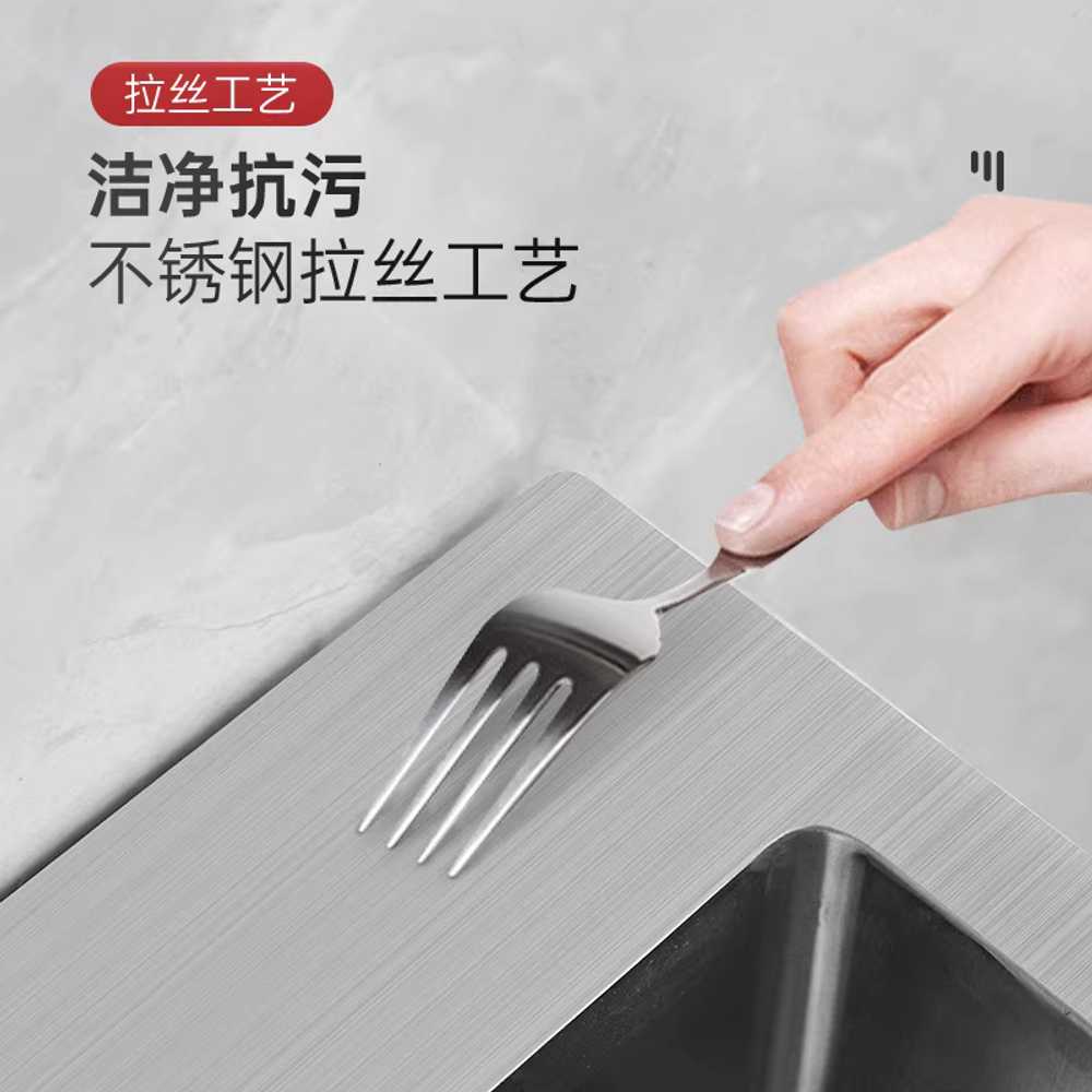 개수대 싱크대 접이식 스테인리스 발코니 보조 세척대 45x40x75 - 상세 이미지 4