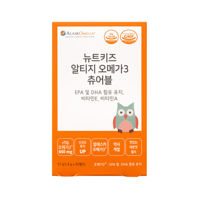 뉴트키즈 알티지 오메가3 츄어블 RTG 어린이 유아 청소년 구미 30구미, 2개 — 왜 뉴트키즈 알티지 오메가3 츄어블일까요?
