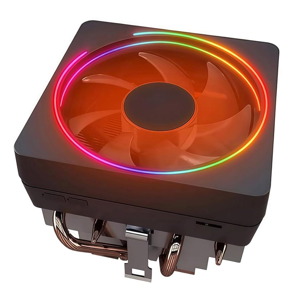 Ryzen 7 CPU 쿨러 레이스 프리즘 RGB LED 조명 방열판 구리 코어 베이스 팬 사전 적용 열 페이스트 AMD 소켓 AM5 AM4 AM3, Ryzen7 8700X 9700 - 상품 이미지