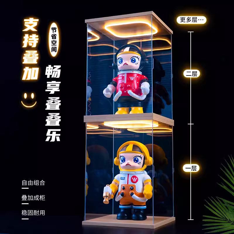 LED 프라모델 장식장 미니 진열장 인테리어 아크릴 높이 30cm 25x10cm - 상세 이미지 4