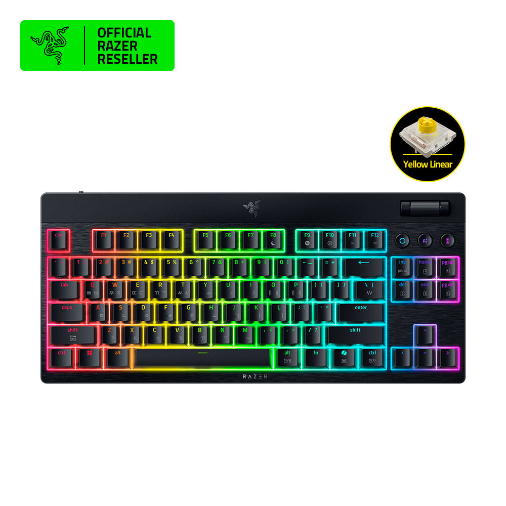 레이저코리아 BlackWidow V4 Lowprofile TKL HyperSpeed 게이밍 키보드 KR - 상품 이미지