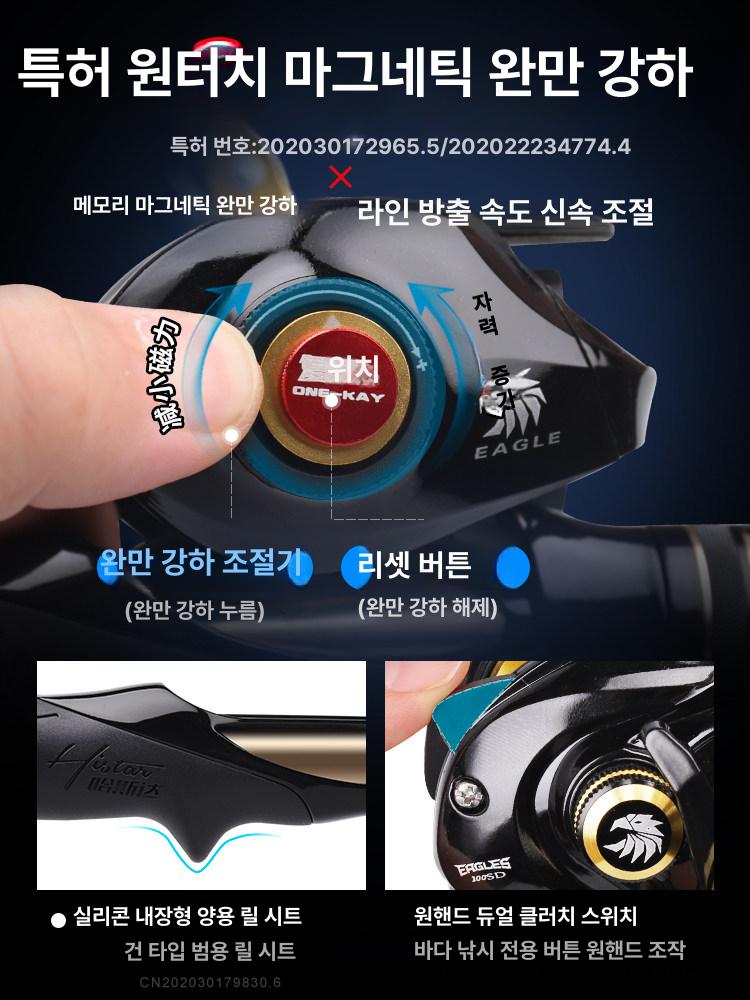 2인용 빙어낚시대 풀세트 거치대 로드 회전 검정색 산천어 전방향 용품 로드캣쳐 선상거치대 - 상세 이미지 2
