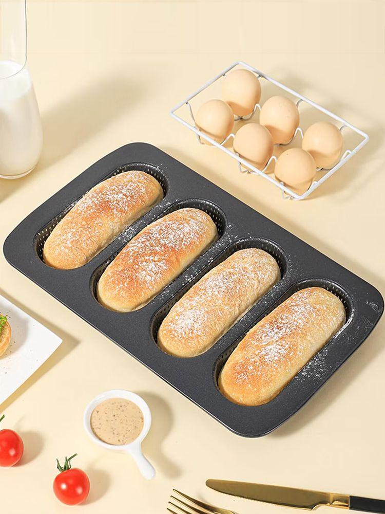 치아바타틀 베이킹몰드 바게트 빵 핫도그 트레이 펀치 팬 홈베이킹 바삭한 - 상세 이미지 2