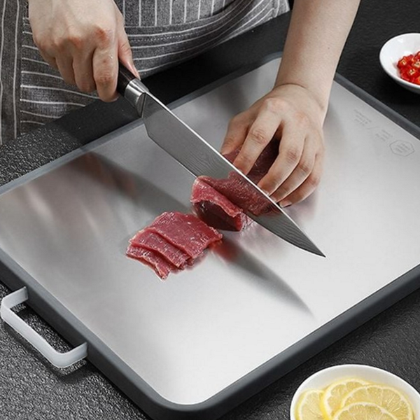 주방용 스텐 도마 식품용 스테인레스 도마 양면 대형 소형 위생 - 상품 이미지