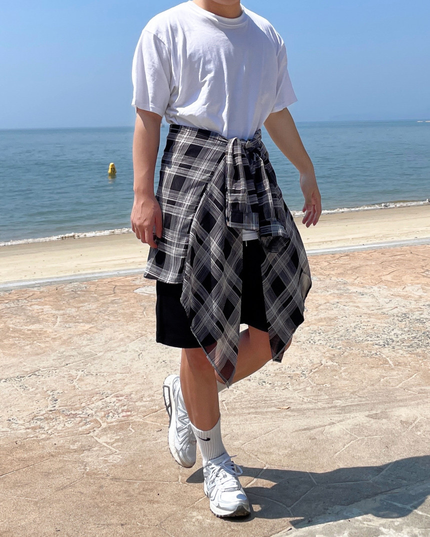 남성린넨셔츠 남자여름셔츠 남자여름남방 남성체크남방