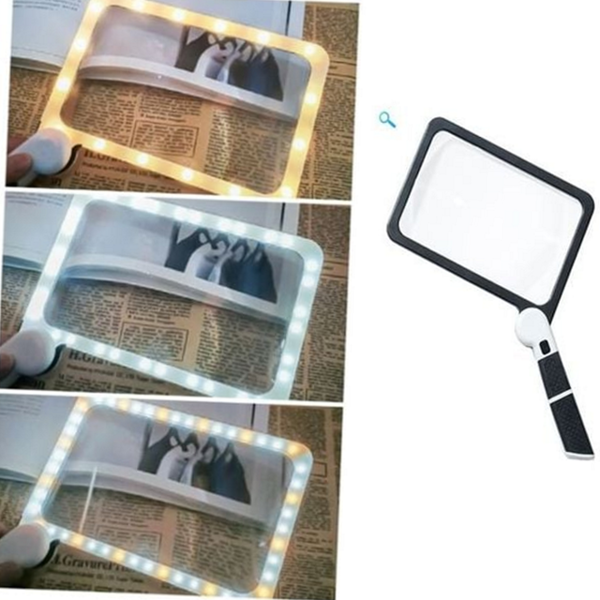 독서용 접이식 휴대용 돋보기 고배율 휴대용 led 돋보기 노인용 대형 - 상품 이미지