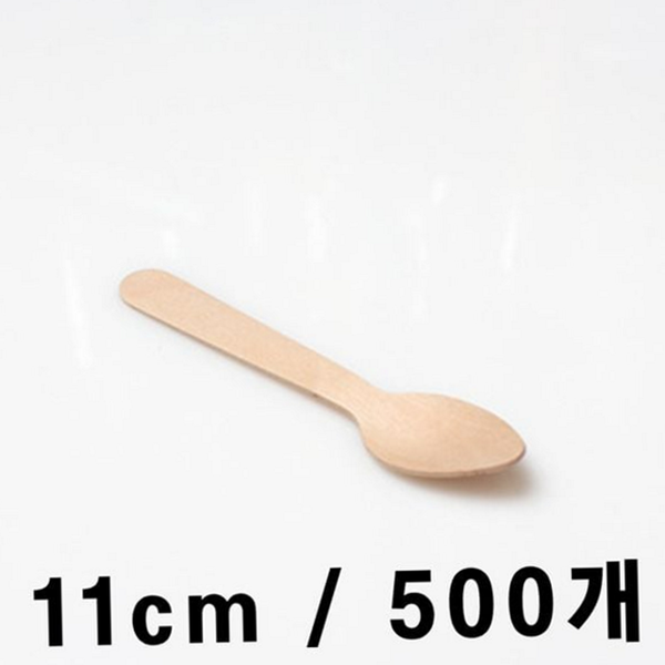 가벼운 나무 스푼 우드 아이스크림 스푼 업소용 시식 - 상품 이미지