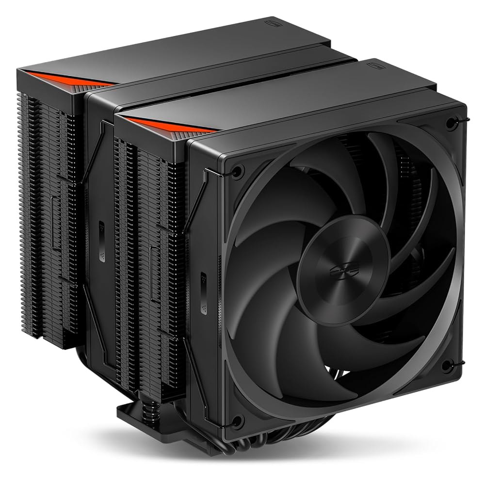 PCCOOLER RZ620 CPU 쿨러 TDP 에어쿨러 듀얼 타워 팬 6 히트파이프 냉각 시스템, 세 가지 모드 PWM 사일런트 팬, 인텔 LGA 115X /1200 /1700, - 상품 이미지