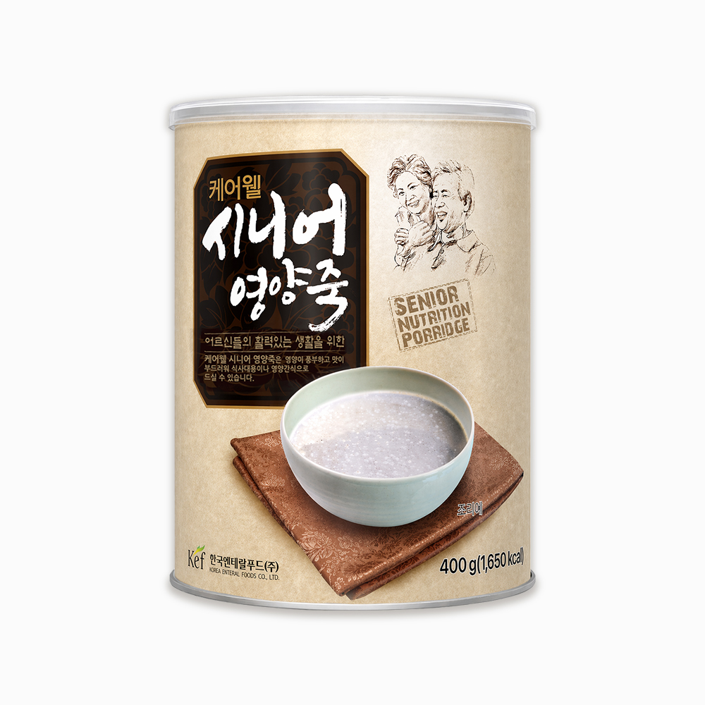 [본사] 케어웰 시니어영양죽(캔) 400g 어르신 환자영양죽 노인영양식 식사대용 건강식 - 상품 이미지