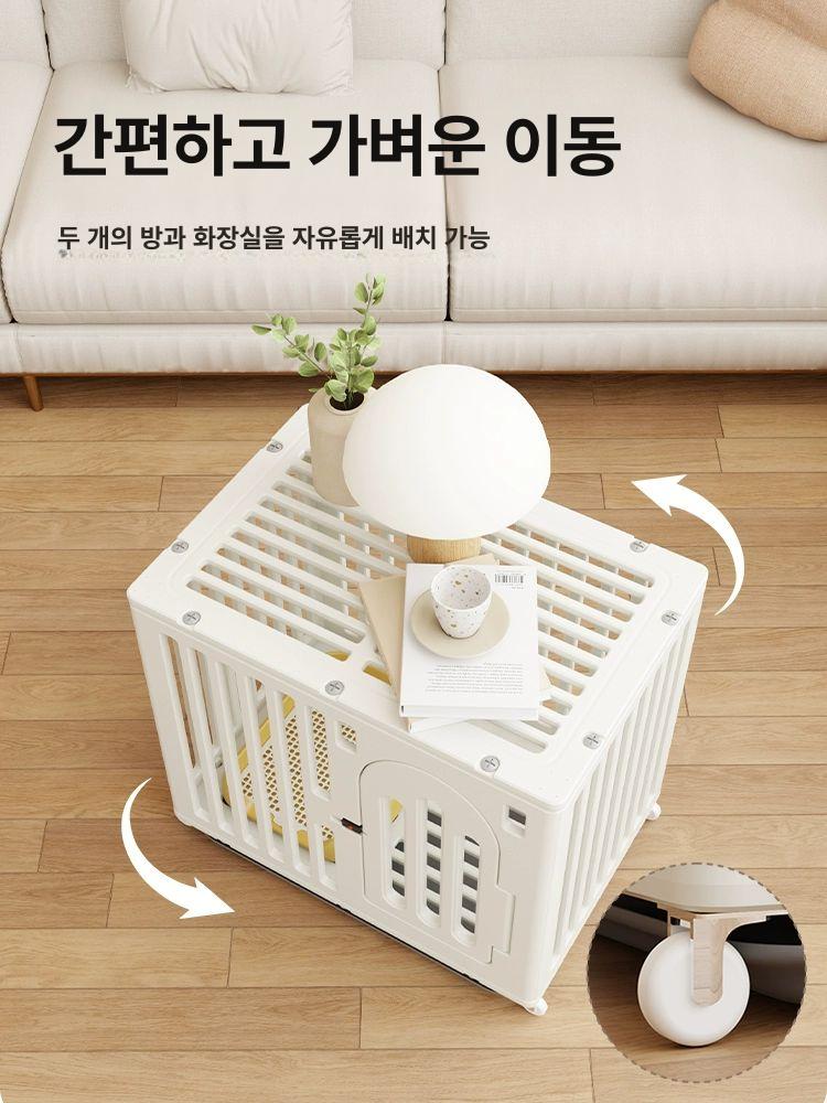 강아지 케이지 도어형 켄넬 하우스 바퀴달린 블루 반려견이동가방 투스백 반려동물 - 상세 이미지 3