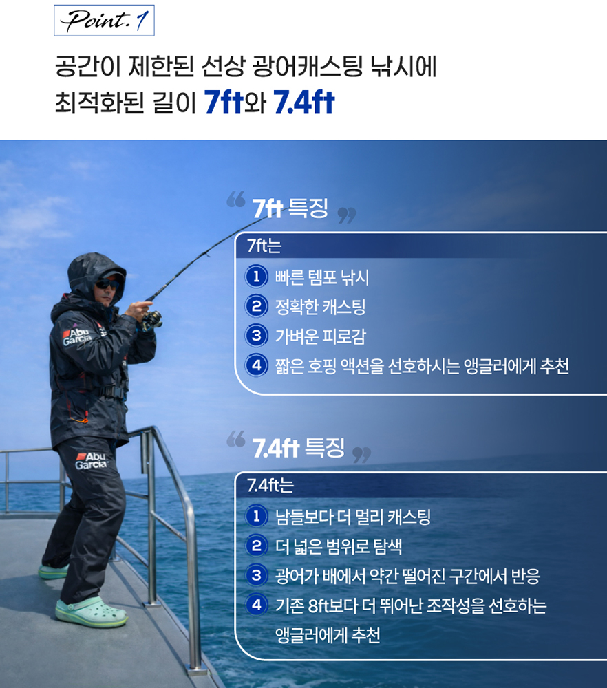 아부가르시아 솔티파이터 MX 광어캐스팅 스피닝 로드 광캐 낚시대 702 - 상세 이미지 4