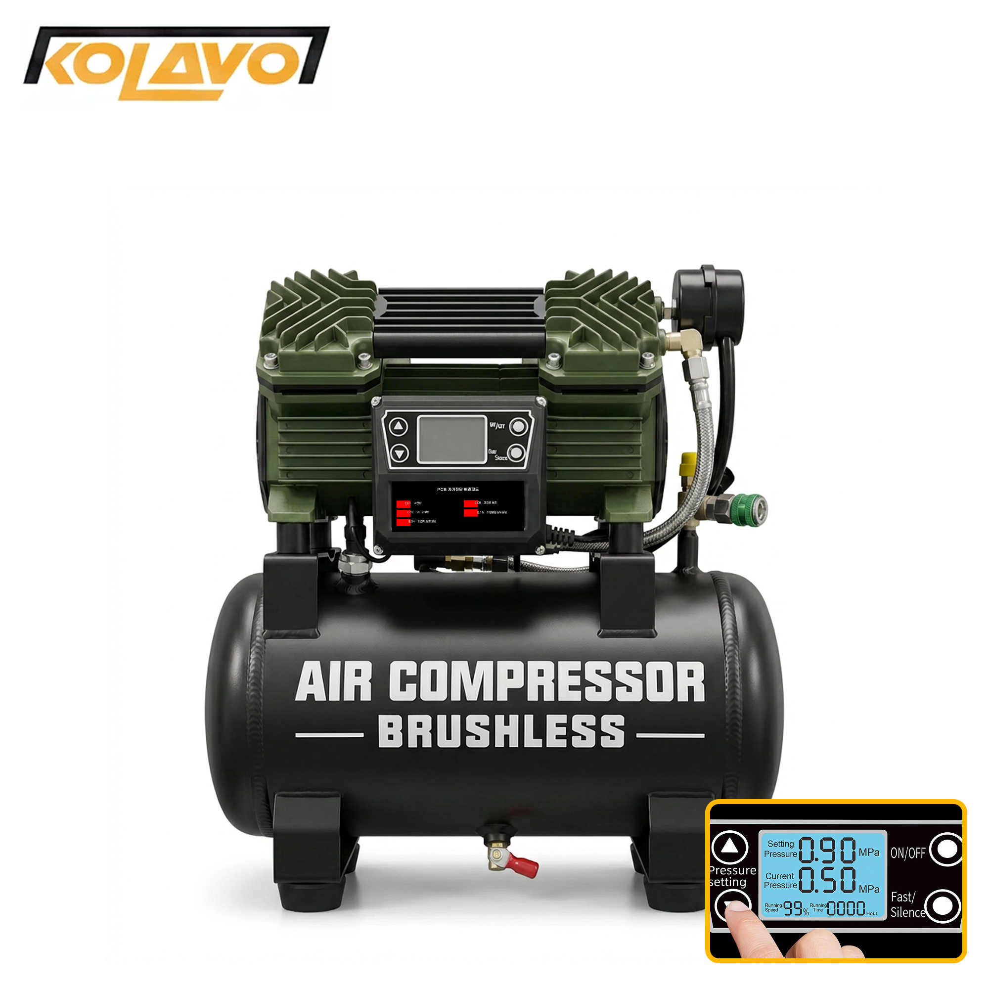 콜라보 콤프레샤 DC886 브러쉬리스 저소음 오일리스 1500W 알루미늄 17L - 상품 이미지