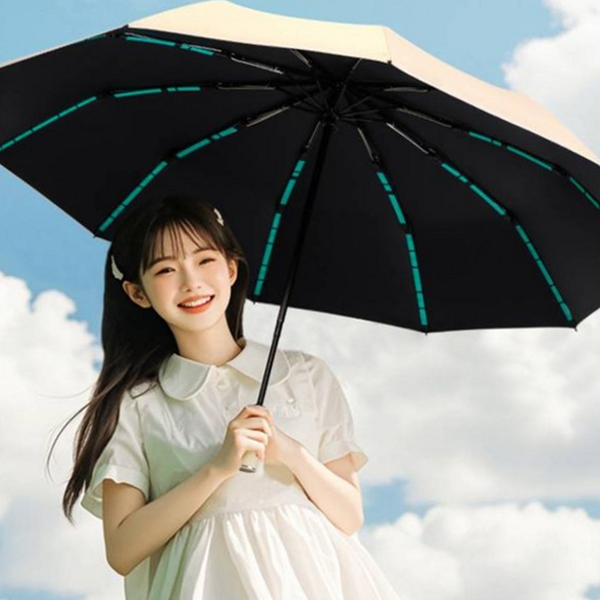 튼튼한 접이식 우산 양산 자동 우산 자외선 차단 장마철 - 상품 이미지