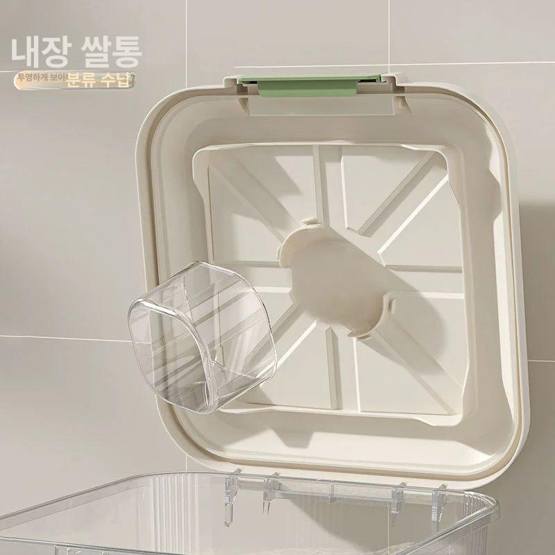 밀폐 강아지사료 사료보관 사료보관통 간식통 용기 습기차단 간식 대용량 투명 통 애견 - 상세 이미지 3