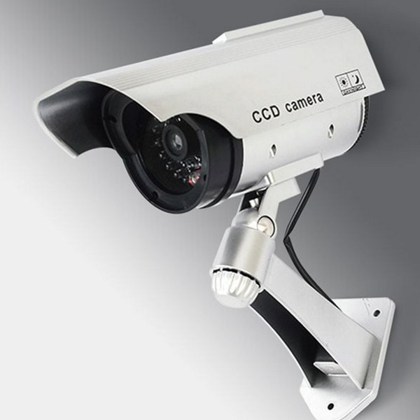 태양광 모형 cctv 실외용 가짜 cctv 충전식 점멸등 - 상품 이미지