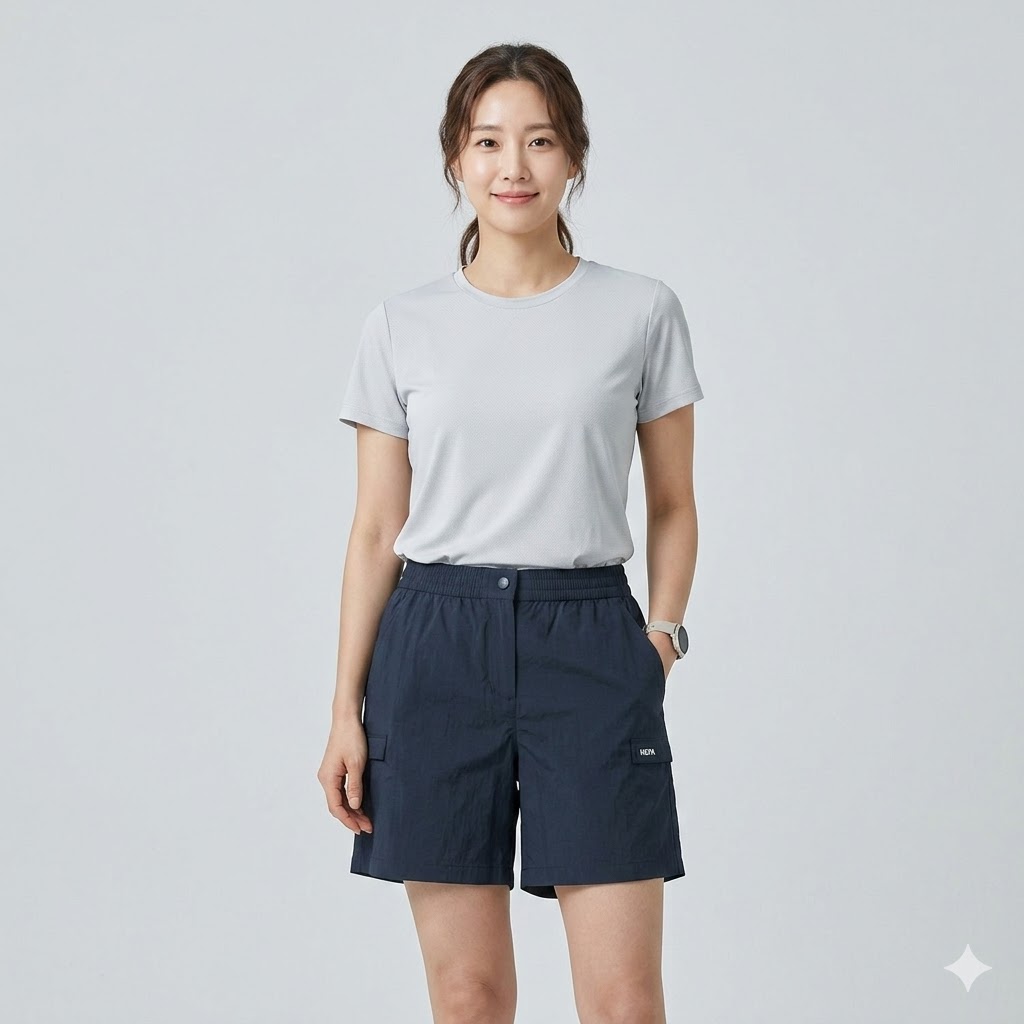 네파 여성 여름 아웃도어 스판 컬러 포켓 등산 스포츠 반바지