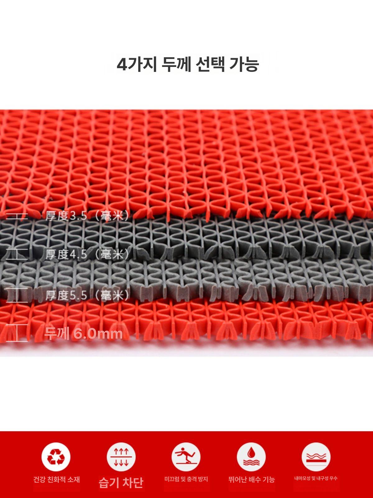 격자 야외 욕실 매트 바닥 깔판 벌집 롤매트 계단 미끄럼 현관 방지 바닥깔판 깔개 롤 - 상세 이미지 3