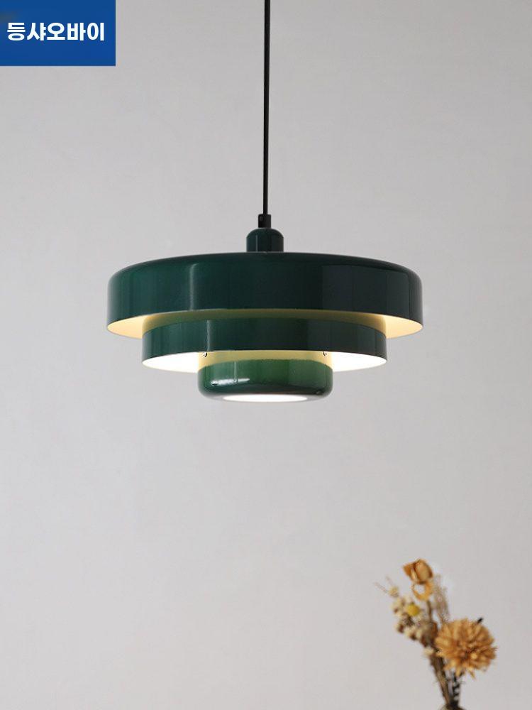 모던 천장등 미니멀 컬러 식탁등 천장 펜던트등 다이닝 오렌지 레드 35x21cm-웜 16W - 상세 이미지 3