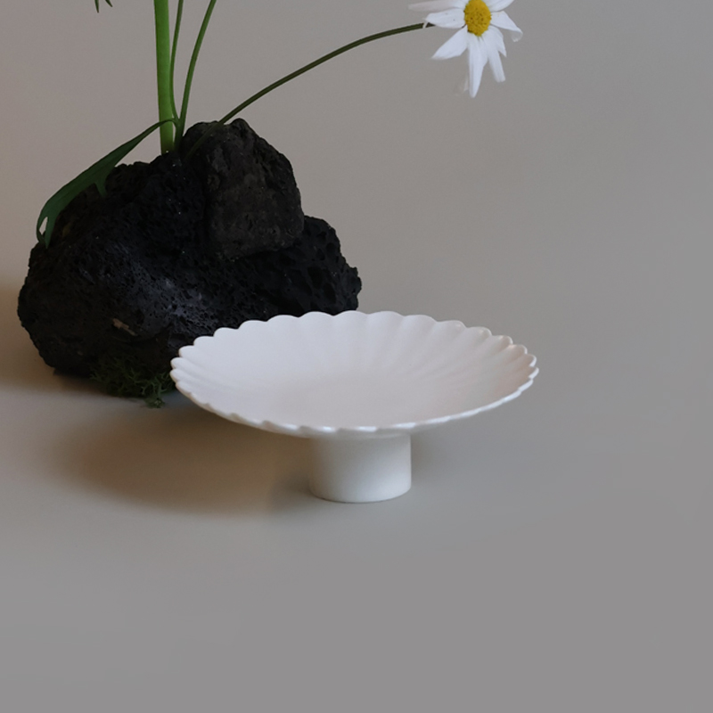 세라미꼬 디저트접시 간식 굽 다과 접시 10.5cm - 상품 이미지