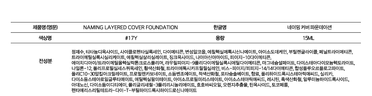 naming layered cover foundation mini korean