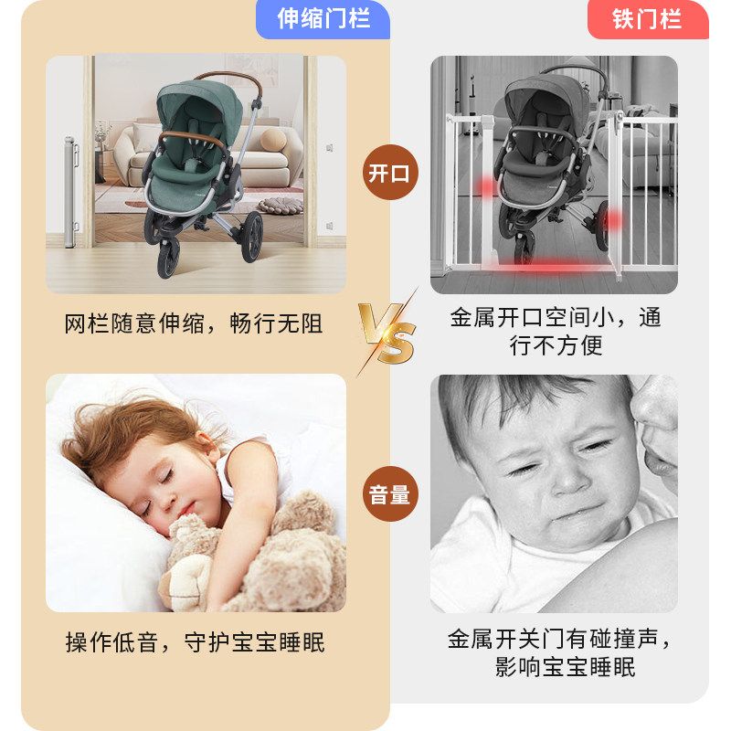 가림막 접이식 방묘창 메쉬 울타리 확장패널 안전문 연장패널 린펜스 유아안전문 아기안전문 - 상세 이미지 5