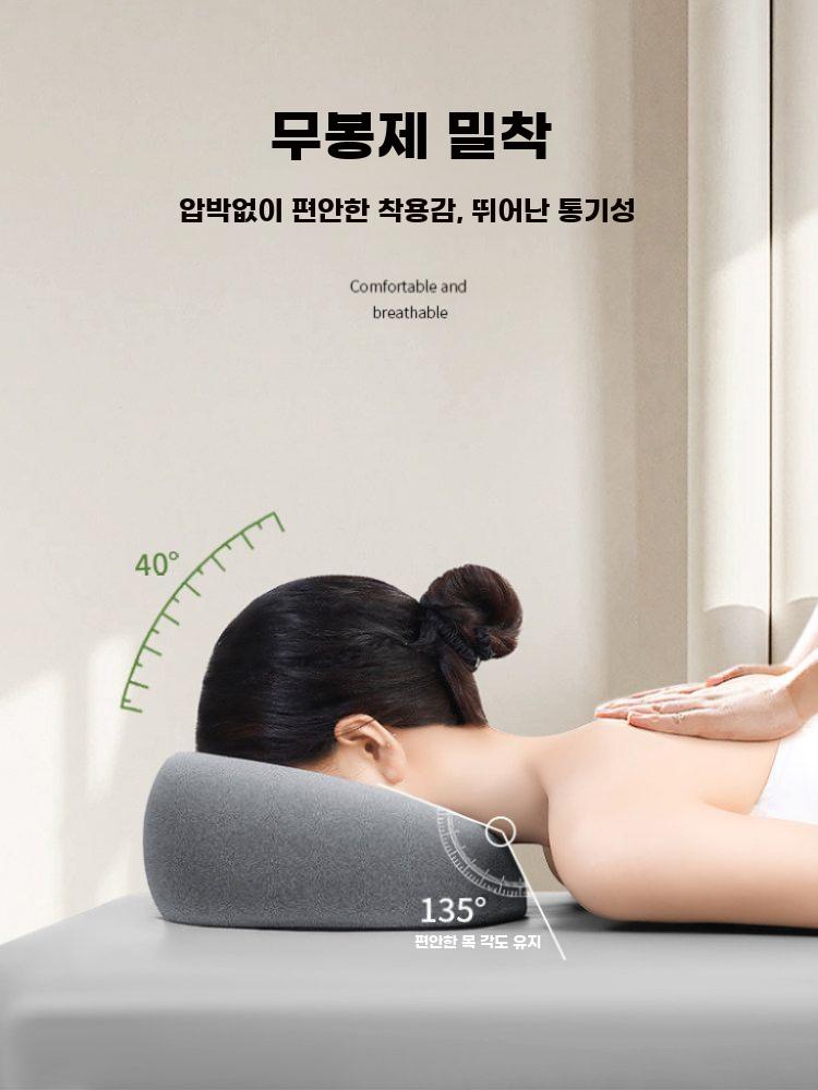 마사지 얼굴쿠션 안면 엎드려 베개 뷰티샵 페이스 쿠션 그레이 - 상세 이미지 3