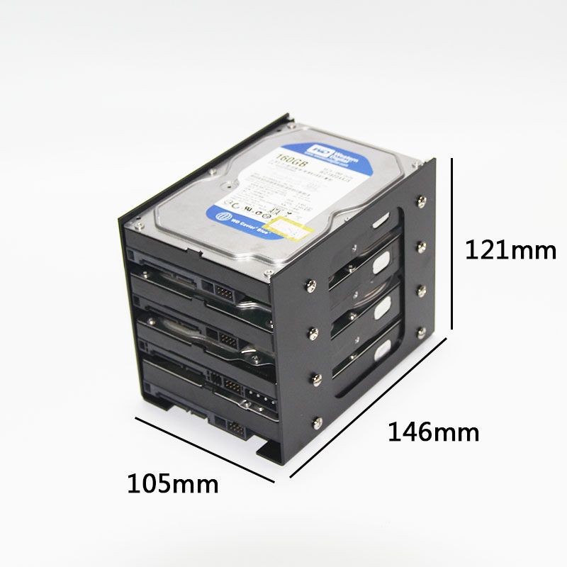 하드디스크 브라켓 HDD 트레이 랙 3.5인치 브래킷 블랙 4단 - 상세 이미지 5