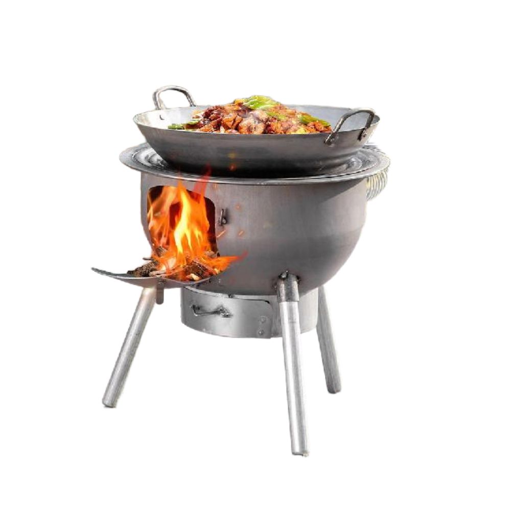 장작스토브 화로 화로대 야외 캠핑 스토브 그릴 화롯대 철근 43cm 스토브+링3 - 상세 이미지 2